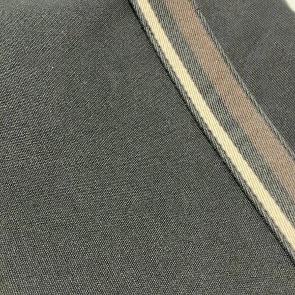 Auth HERMES Troca Horizontal MM - Dark Navy Dark Brown Gray Beige Canvas Leather - Picture 8 of 11